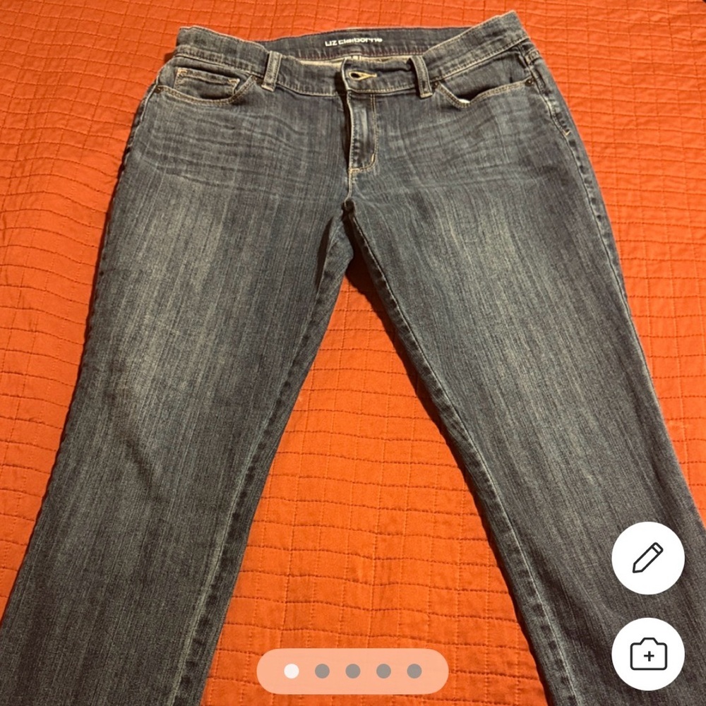 Liz Claiborne Women's Dark Indigo Straight-Leg Jeans